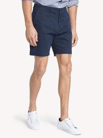 Férfi Tommy Hilfiger Essential 7" Rövidnadrág Sötétkék | HU 982LIS